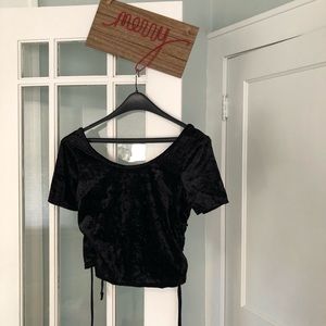 Velour crop tee
